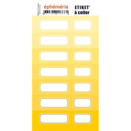 Stickers Etiquettes Ephemeria Nuances de jaune