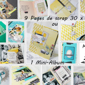 Tuto Minialbum Bonheur + 9 pages de scrap (kit de l’été 2019)