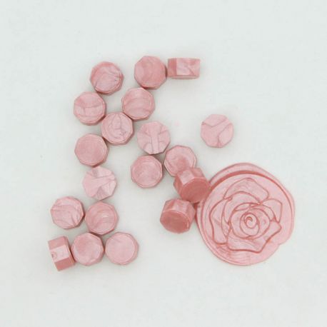 Zibuline-Pastilles de cire - Rose Pastèque nacré-Cachets de cire