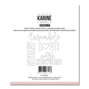 Pochoir Broderie Romance Ensemble, etc – Les Ateliers de Karine