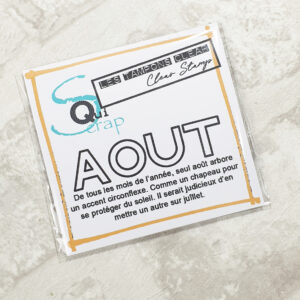 Tampon clear – Aout – Quiscrap