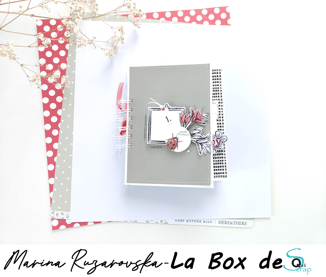 Lire la suite à propos de l’article Tuto n°3 pour la Box de Septembre 2022 par Marina Ruzarovska: le minialbum « Petit Bonheur »