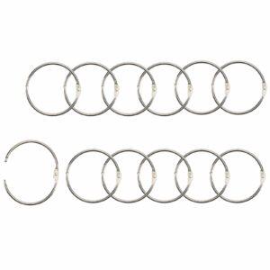 Lot de 12 anneaux - 25 mm - Argent - Vaessen Créative