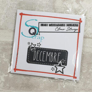 Tampon clear – Decembre – Quiscrap