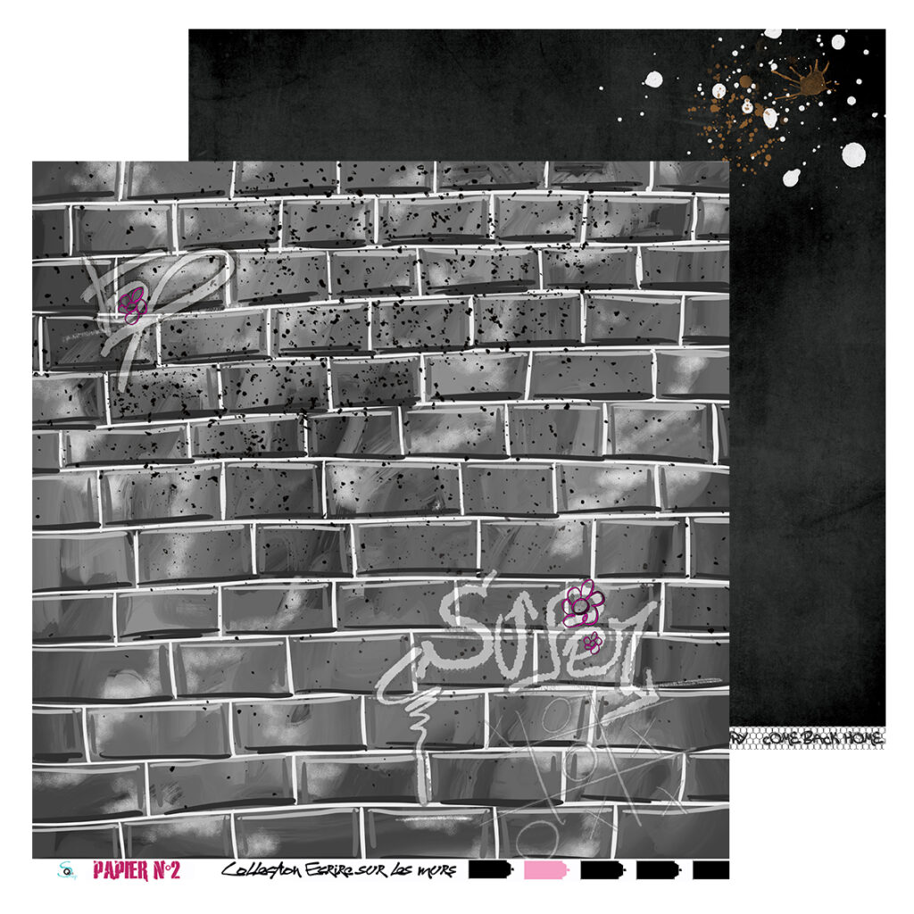 Papier 2 Collection Ecrire sur les murs Quiscrap QUISCRAP