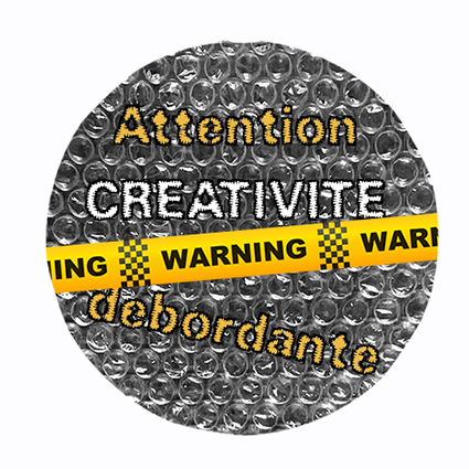 Badge 32 mm – ATTENTION – Quiscrap