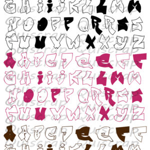 Planche de Dies-cut Les Alphabets – Collection Ecrire sur les murs – Quiscrap