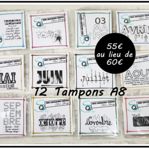 Tampons clear - les 12 mois - Quiscrap