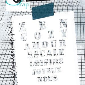 Pochoir A7 – Tableau optique – Quiscrap
