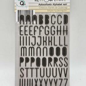 Alphabet puffy – noir – Collection RETROSPECTIVE – Quiscrap