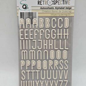 Alphabet puffy – beige – Collection RETROSPECTIVE – Quiscrap