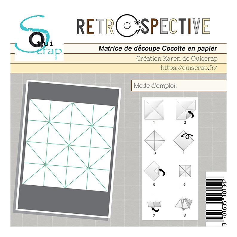 Matrice de découpe – cocotte en papier – Collection RETROSPECTIVE – Quiscrap