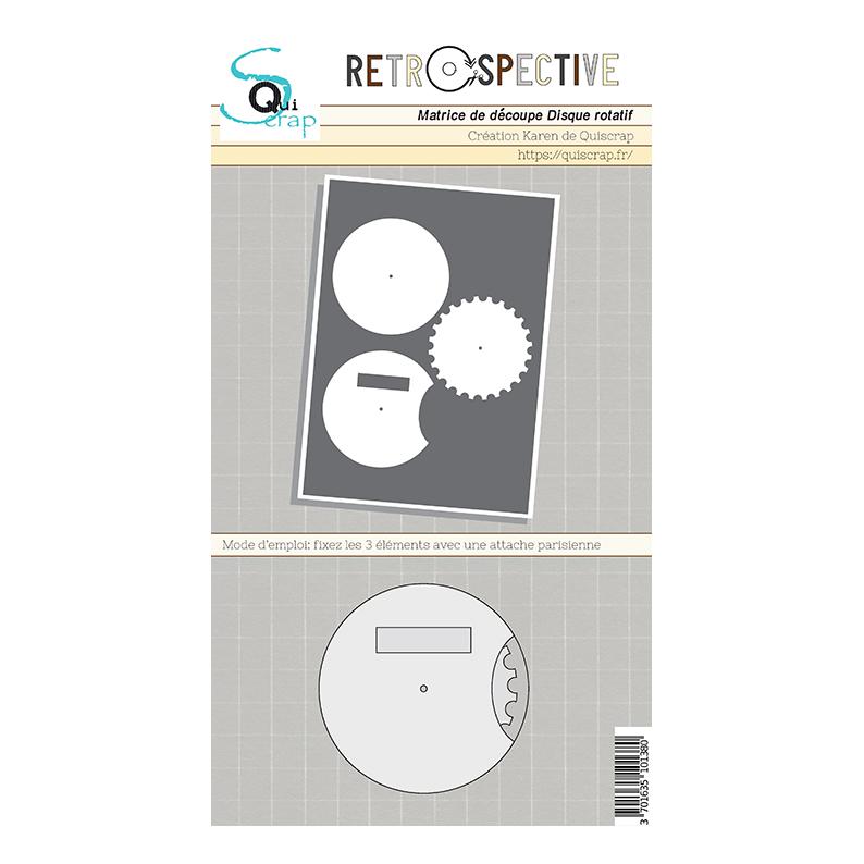 Matrice de découpe – disque rotatif – Collection RETROSPECTIVE – Quiscrap