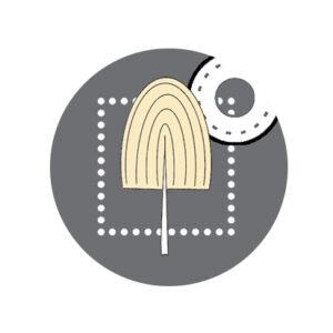 Badge 25 mm – Arbre  – Collection RETROSPECTIVE – Quiscrap