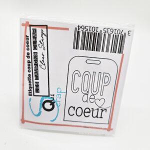 Tampon clear - étiquette coup de coeur - Quiscrap