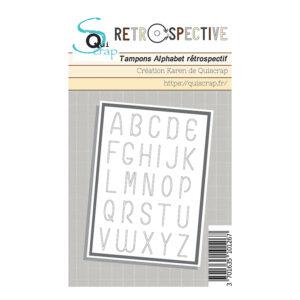 Tampons clear – alphabet retrospectif – Collection RETROSPECTIVE – Quiscrap
