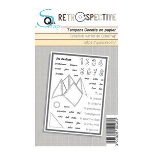 Tampons clear – cocotte en papier – Collection RETROSPECTIVE – Quiscrap