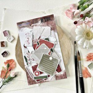 DIE CUTS LABEL – collection Soleil Levant – Chou and flowers