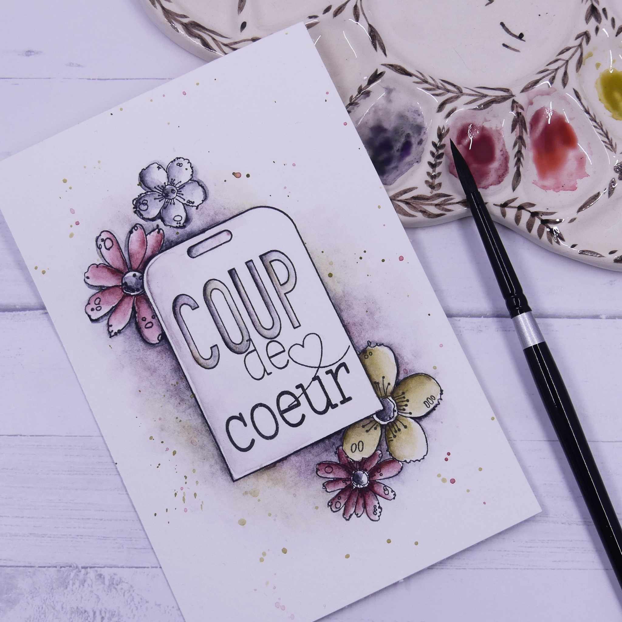 You are currently viewing Le tampon Etiquette Coup de coeur illustré par Soni Sonia
