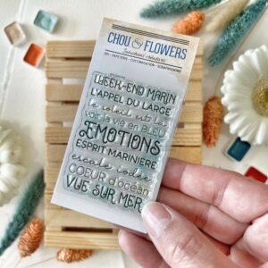 Tampons CLEAR A8 Mini texte – Souvenirs d’été – Chou & Flowers