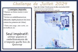 Lire la suite à propos de l’article Challenge de Juillet 2024