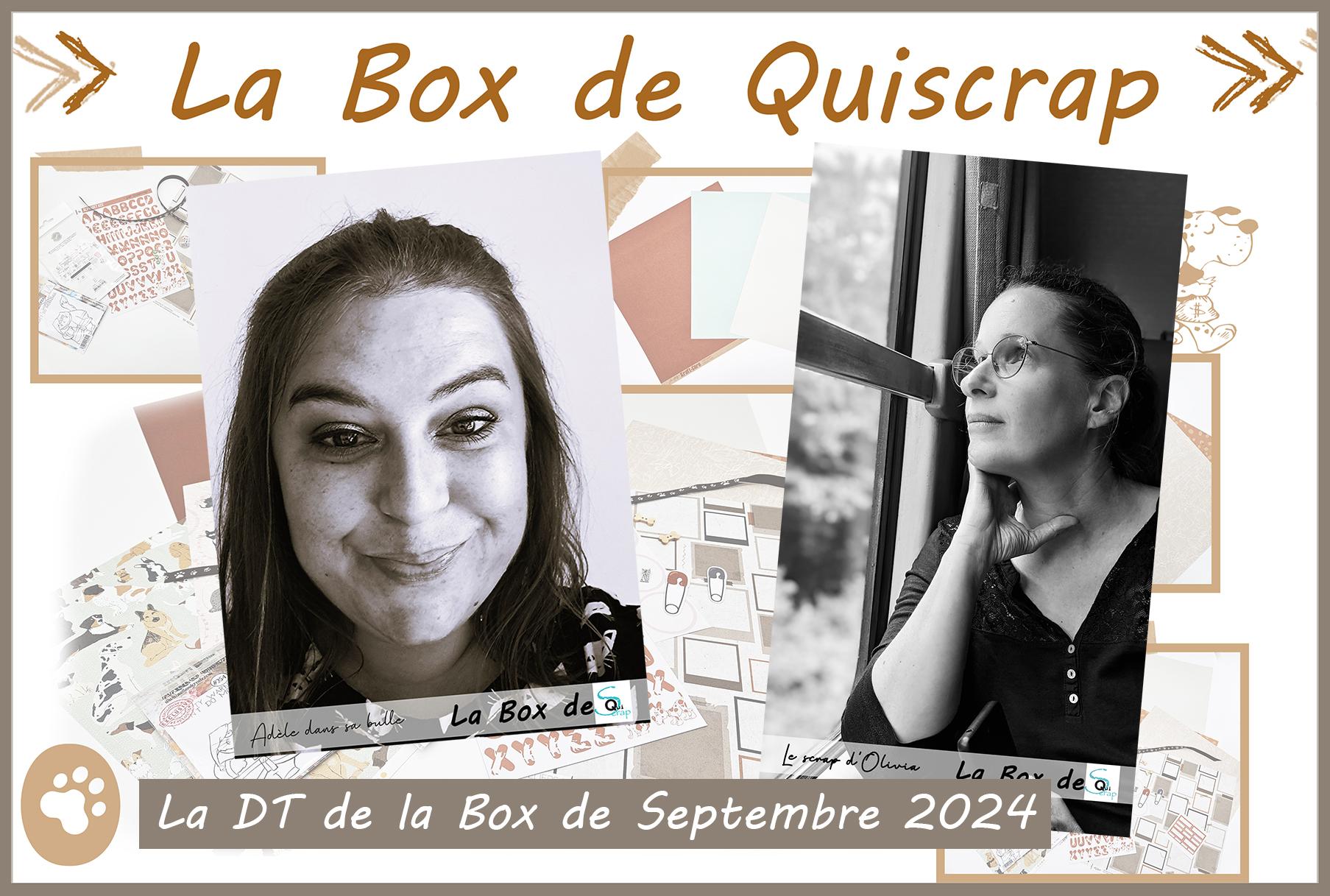 Lire la suite à propos de l’article Les Invitées Créatives de la Box de Septembre 2024 sont Le scrap d’Olivia et Adèle dans sa bulle