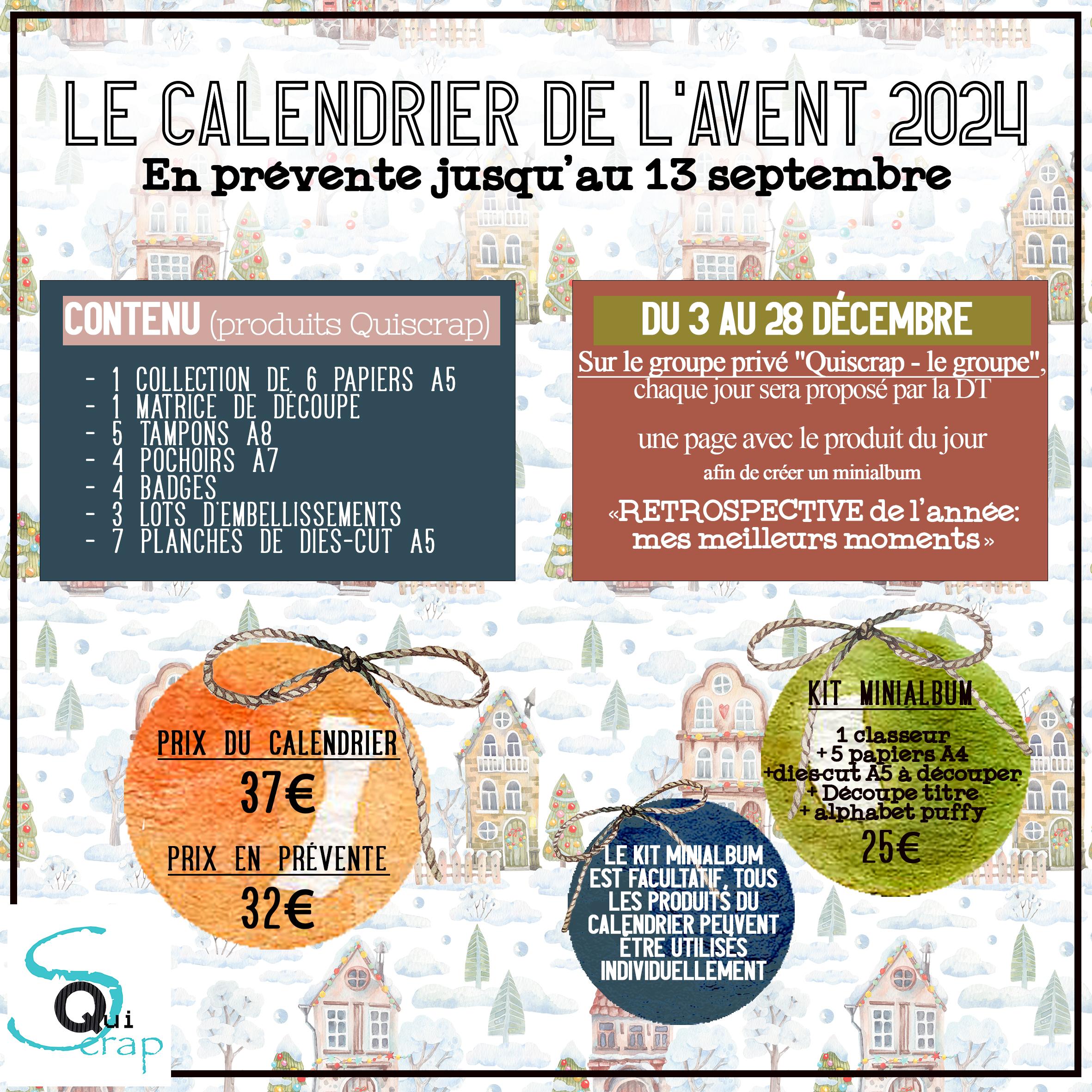 Lire la suite à propos de l’article Le calendrier de l’Avent Quiscrap 2024 est en prévente