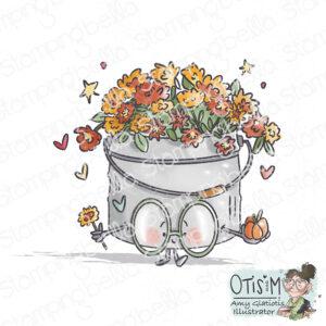 Tampons – SPEC-TACULAR Pail of mums – Stamping Bella