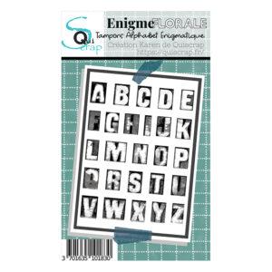 Tampons clear – Alphabet énigmatique – Collection Enigme Florale – Quiscrap