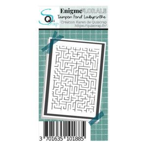 Tampons clear – Fond labyrinthe – Collection Enigme Florale – Quiscrap