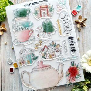 Tampons A4 Theière Feerique – Collection IT’S ALWAYS TEA TIME – Chou & Flowers