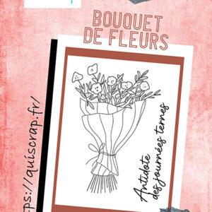 Tampon clear – Bouquet de fleurs – Quiscrap