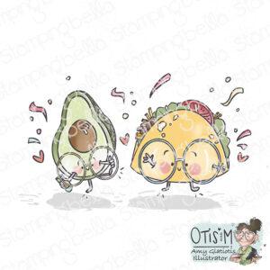 Tampons – SPEC-TACULAR Taco and avocado – Stamping Bella