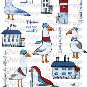 Planche de Dies-cut – Côté mer – Quiscrap