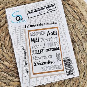 Tampons clear – 12 mois de l’année – Quiscrap