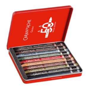 Boîte 10 Pastels NEOCOLOR™ II Aquarelle 50 ans Dark – Édition Spéciale