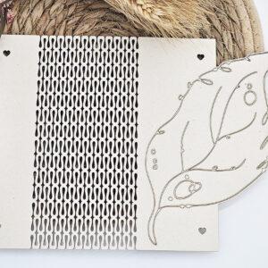 Couverture bois Feuille + Tuto Minialbum Printemps