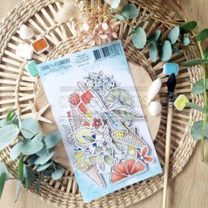 DIE-CUTS C’EST L’ETE – REVE AZUR – Chou & Flowers