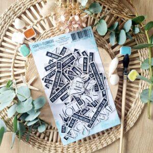 DIE-CUTS JOLIES PHRASES – REVE AZUR – Chou & Flowers