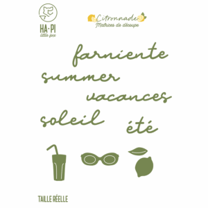 Matrices de découpe Mots d’été – Collection Citronnade – HA PI Little Fox