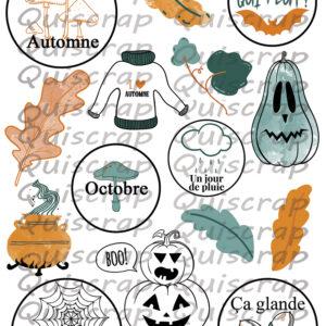 Planche de Dies-cut – Frissons d’automne – Quiscrap