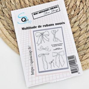 Tampons clear – Multitude de rubans noués – Quiscrap