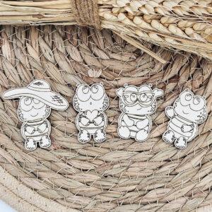 Embellissements – 4 tortues – Quiscrap