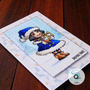 Lire la suite à propos de l’article Les cartes de Noël avec Agathe et Félix de Delphine Stampandcolour