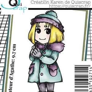 Tampon clear – Agathe en hiver – Quiscrap