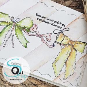 Tampons clear – Multitude de rubans noués – Quiscrap