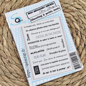 Tampons clear – Shooting & Petits mots – Quiscrap