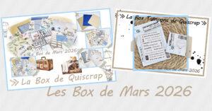 Lire la suite à propos de l’article Les Box de Mars 2026