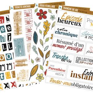 Planche de dies-cut A5 – Tickets vintage – Collection Pages de Vie – Quiscrap