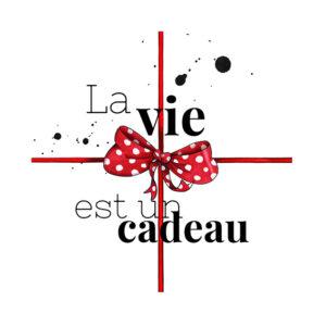 Badge 32mm – La vie est un cadeau – Quiscrap